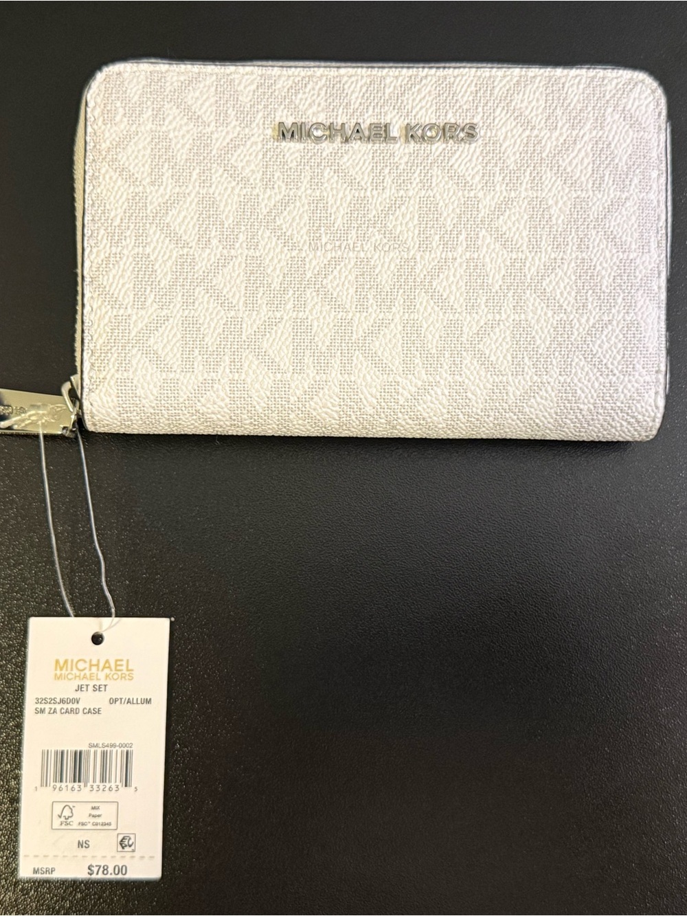 Michael Kors Metallic Zip-Around Wallet